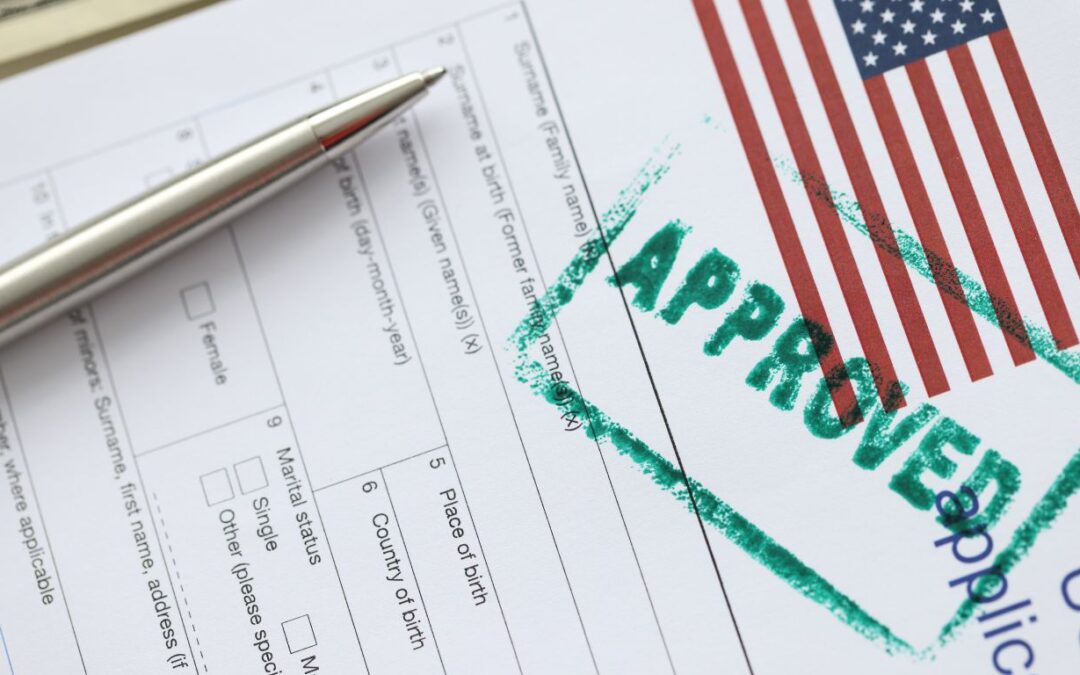 USA Registration form with approved stamp